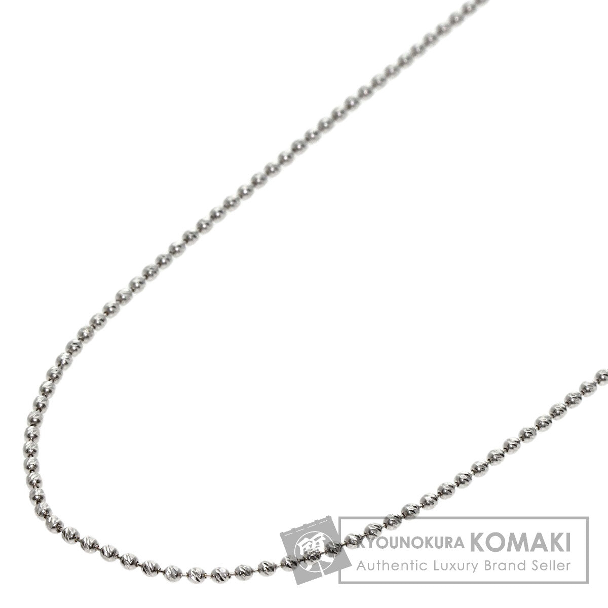 Chain 17.7" Necklace K18 White Gold 3.6g　Ladies