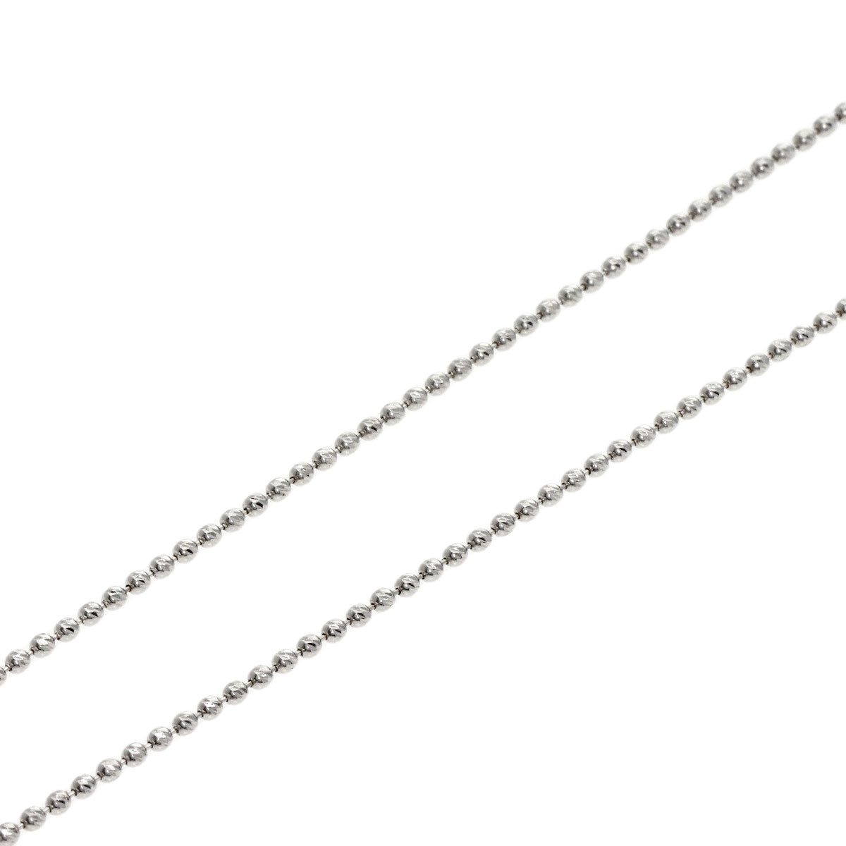 Chain 17.7" Necklace K18 White Gold 3.6g　Ladies