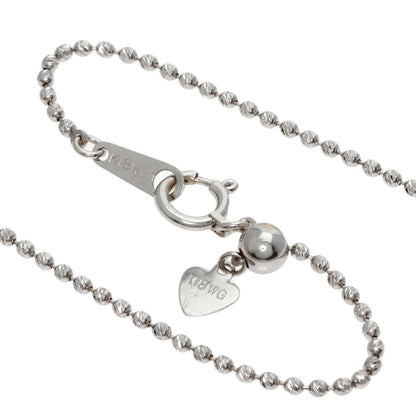 Chain 17.7" Necklace K18 White Gold 3.6g　Ladies
