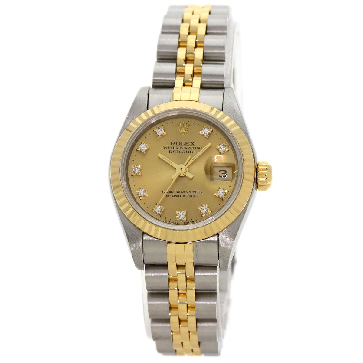 ROLEX DATEJUST 10P Diamond Watches 69173G Stainless Steel/SSxK18YG Ladies
