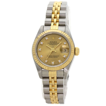 ROLEX DATEJUST 10P Diamond Watches 69173G Stainless Steel/SSxK18YG Ladies