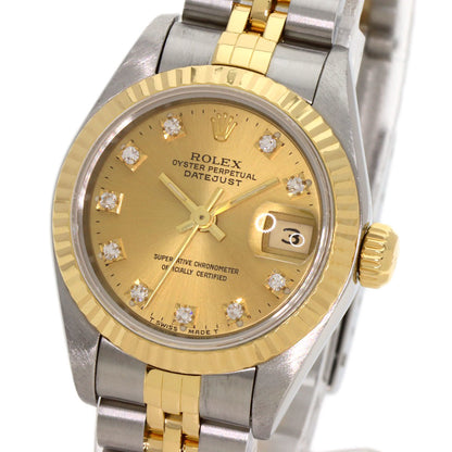 ROLEX DATEJUST 10P Diamond Watches 69173G Stainless Steel/SSxK18YG Ladies