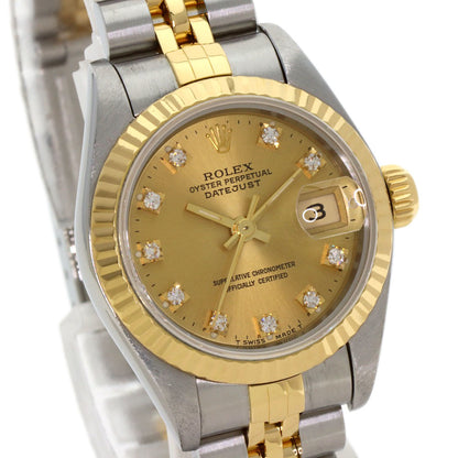 ROLEX DATEJUST 10P Diamond Watches 69173G Stainless Steel/SSxK18YG Ladies