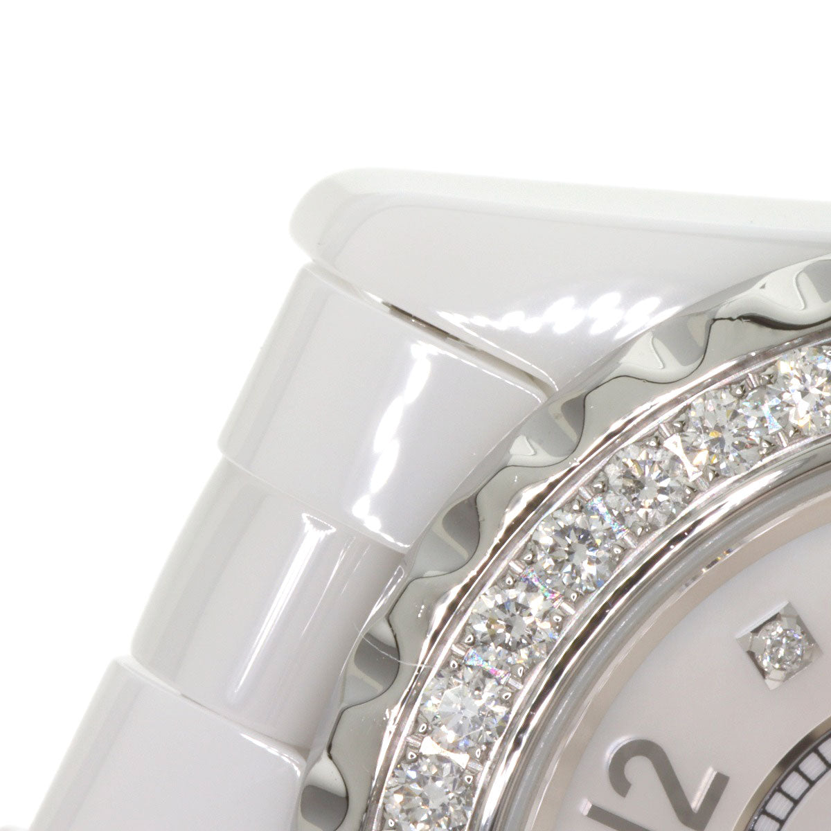 CHANEL J12 1.1" 8P Bezel Diamond Watches H2572 Ceramic/Ceramic Ladies