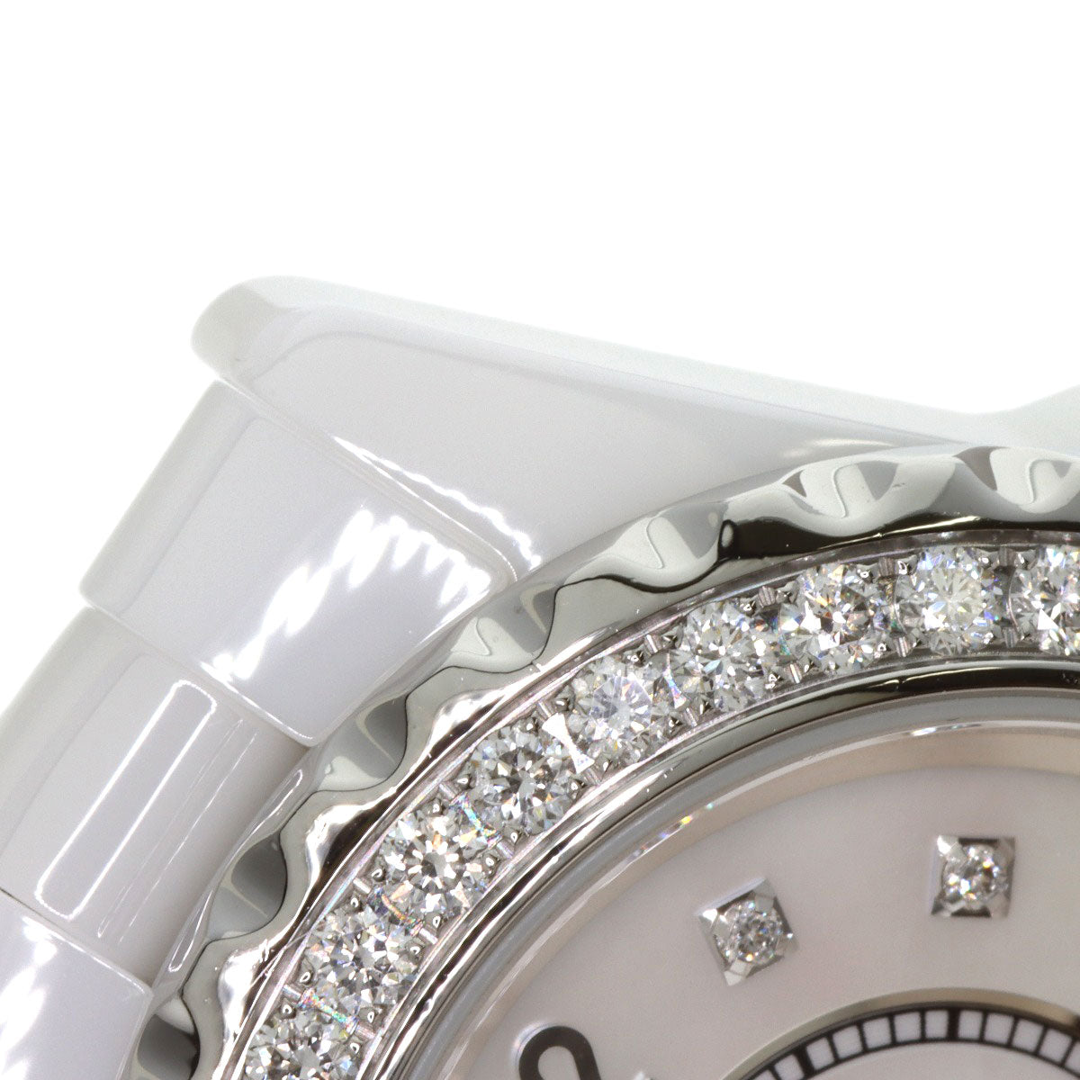 CHANEL J12 1.1" 8P Bezel Diamond Watches H2572 Ceramic/Ceramic Ladies