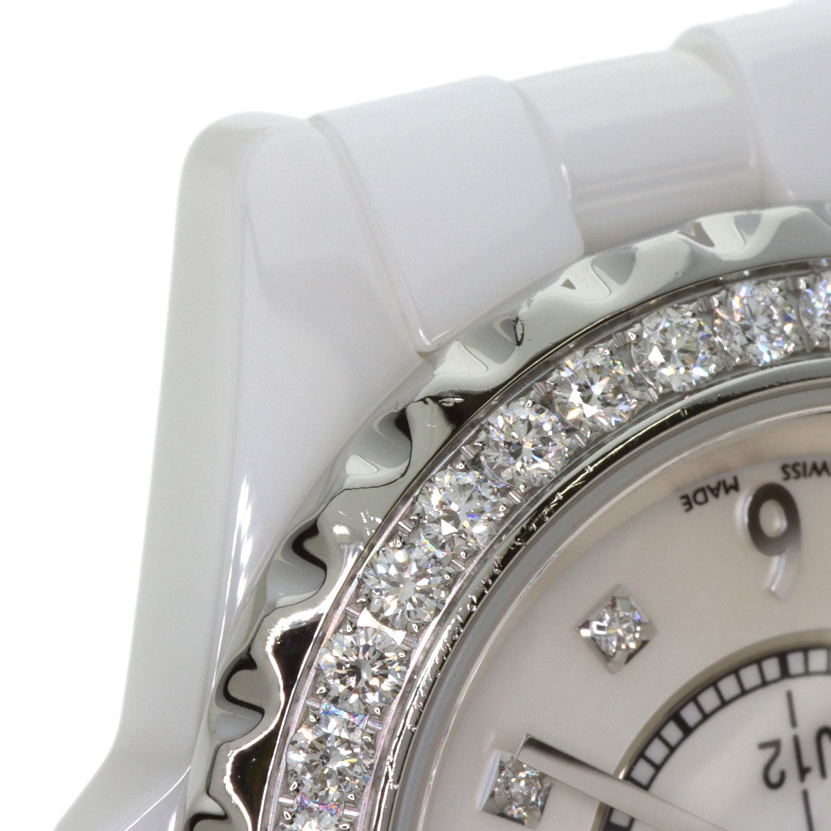 CHANEL J12 1.1" 8P Bezel Diamond Watches H2572 Ceramic/Ceramic Ladies