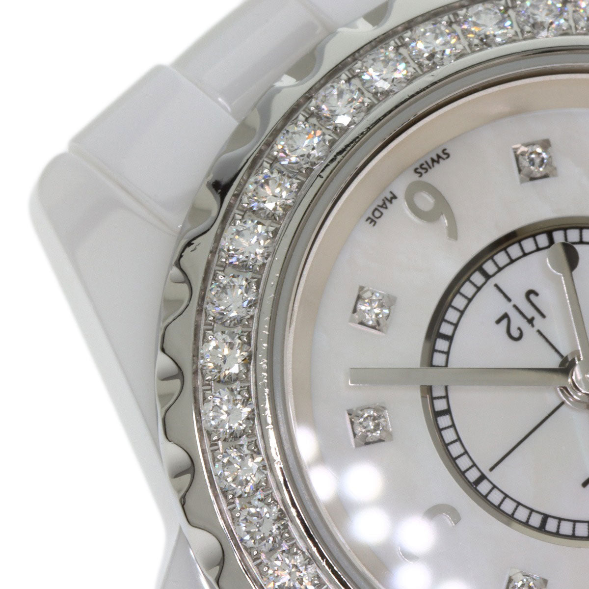 CHANEL J12 1.1" 8P Bezel Diamond Watches H2572 Ceramic/Ceramic Ladies