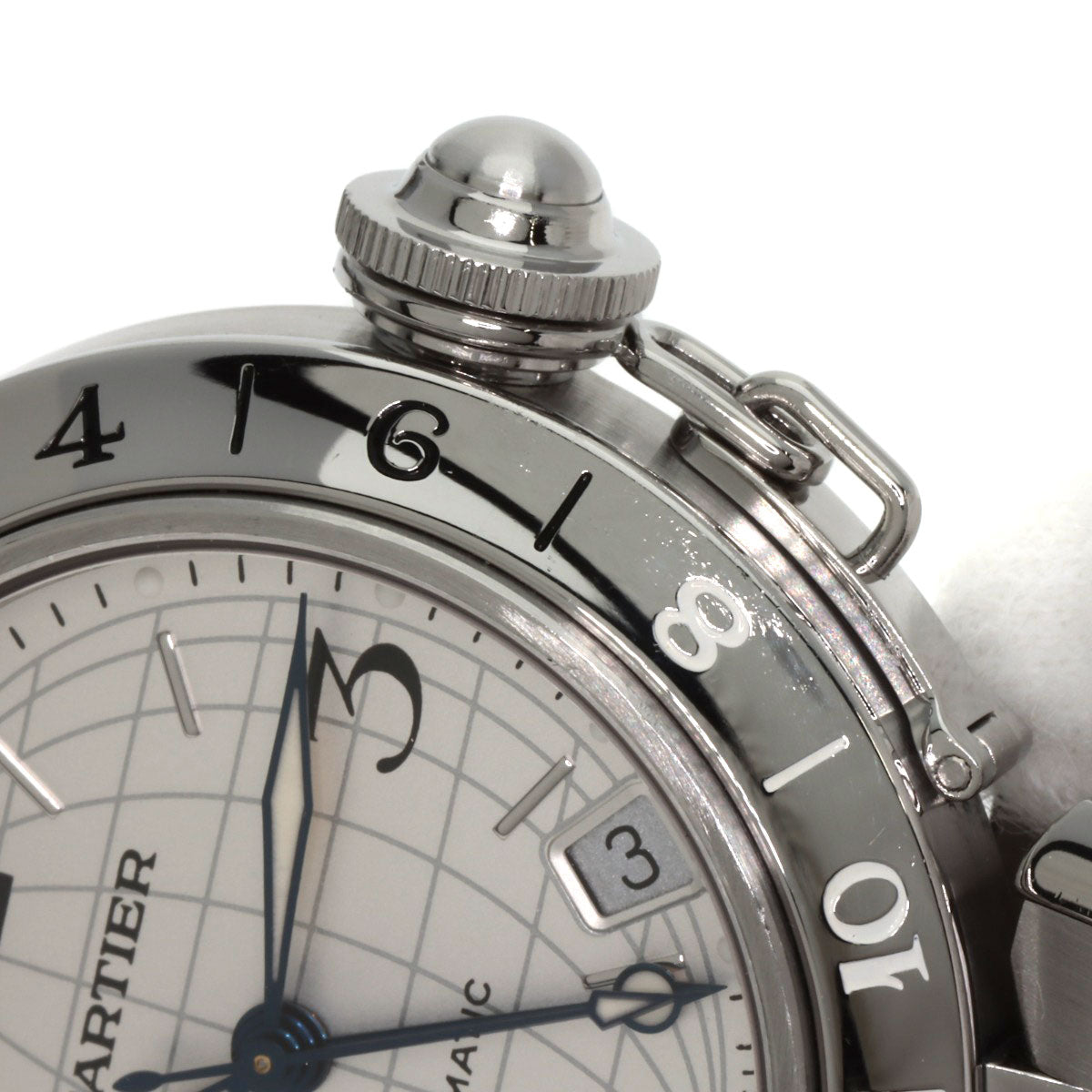 CARTIER Pasha C Meridian GMT Watches W31078M7 Stainless Steel/Stainless Steel Boys