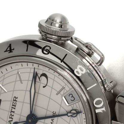 CARTIER Pasha C Meridian GMT Watches W31078M7 Stainless Steel/Stainless Steel Boys
