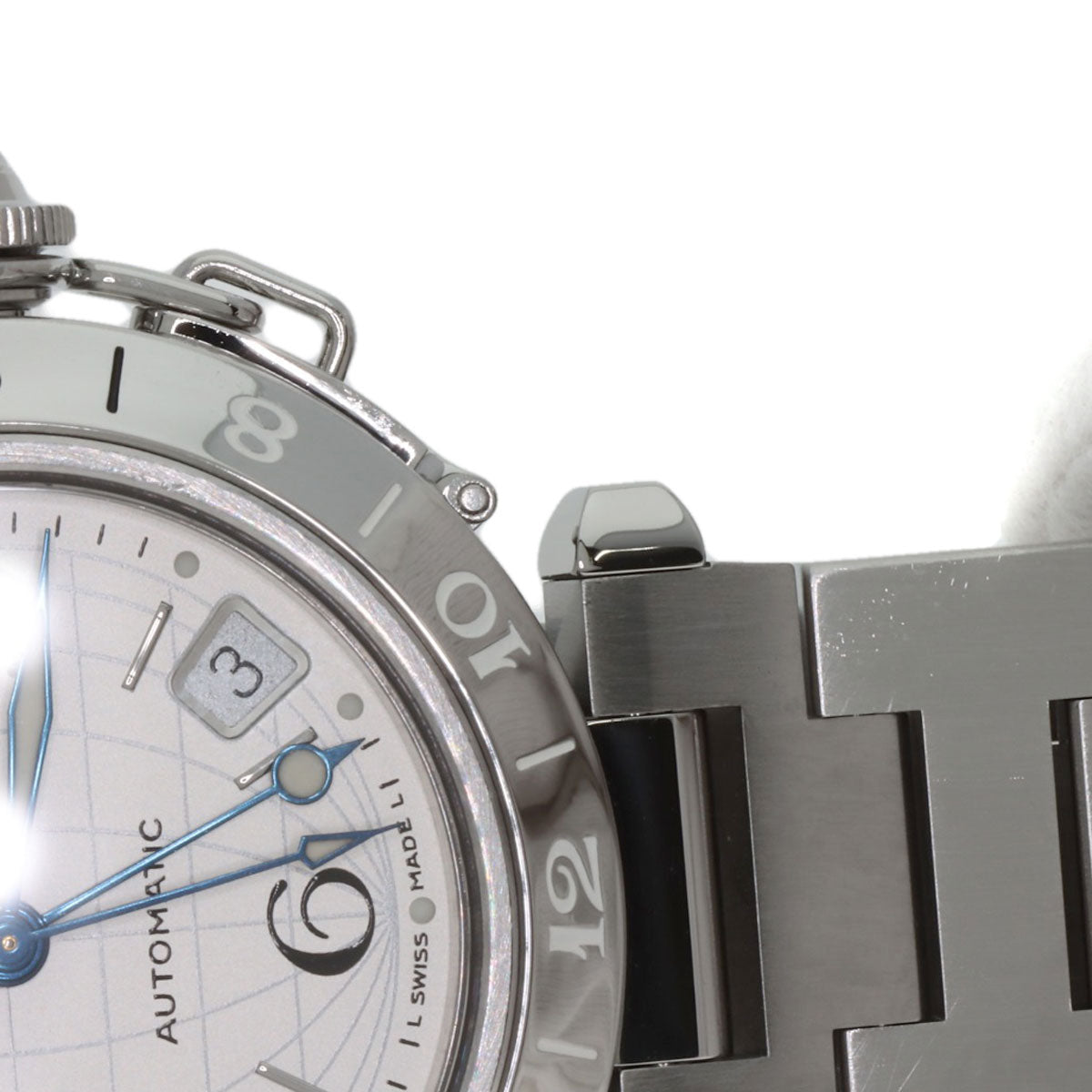 CARTIER Pasha C Meridian GMT Watches W31078M7 Stainless Steel/Stainless Steel Boys