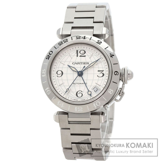 CARTIER Pasha C Meridian GMT Watches W31078M7 Stainless Steel/Stainless Steel Boys
