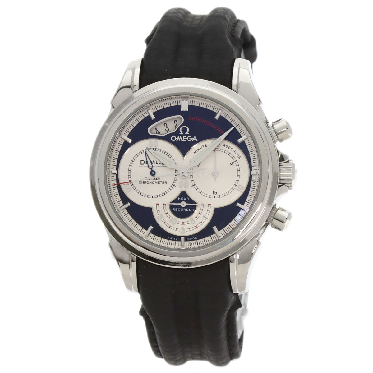 OMEGA De Ville Chronoscope Co-Axial Date Watches 20230410 Stainless Steel/Leather mens