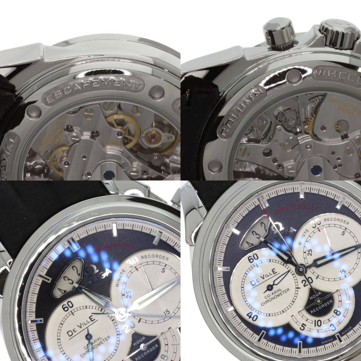 OMEGA De Ville Chronoscope Co-Axial Date Watches 20230410 Stainless Steel/Leather mens