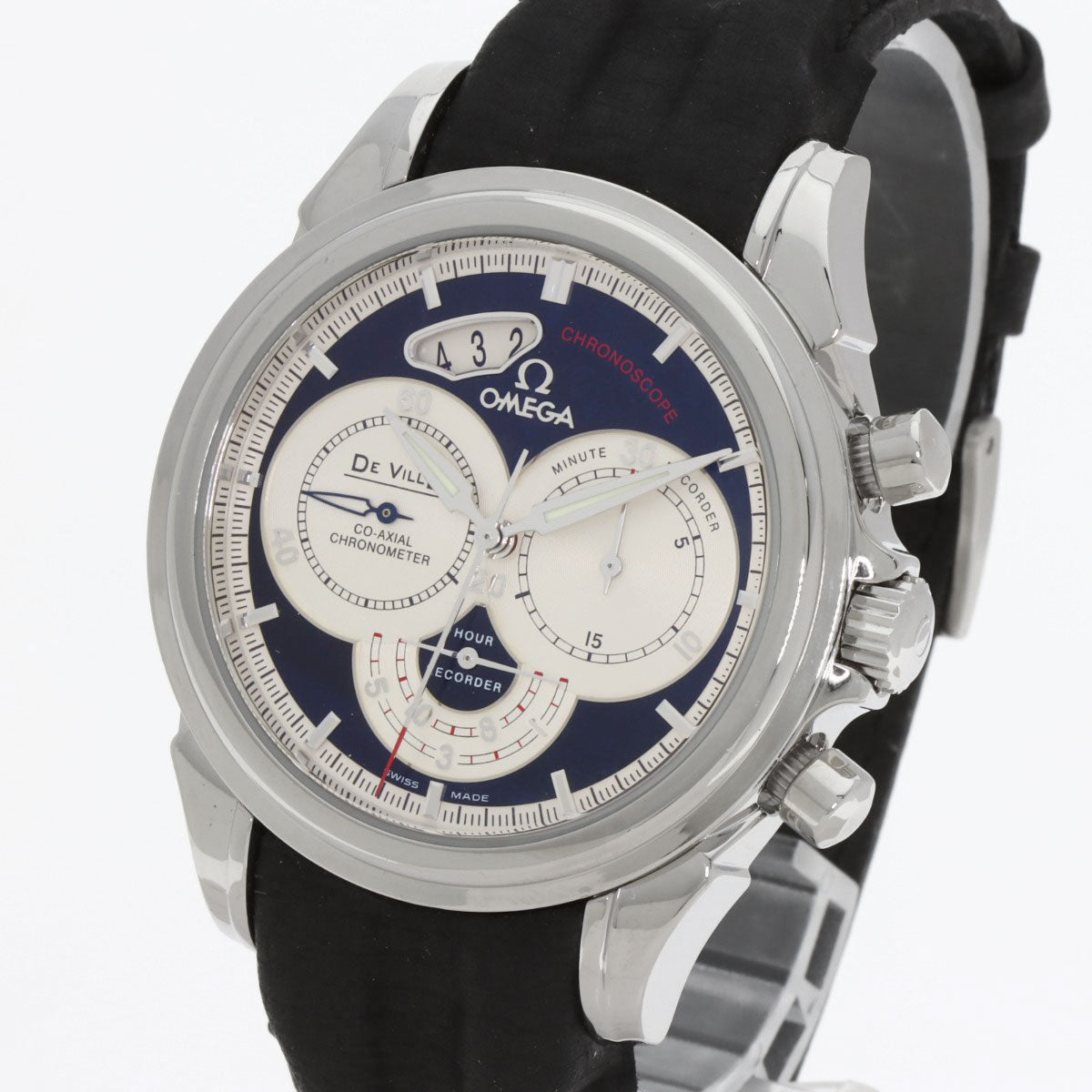 OMEGA De Ville Chronoscope Co-Axial Date Watches 20230410 Stainless Steel/Leather mens