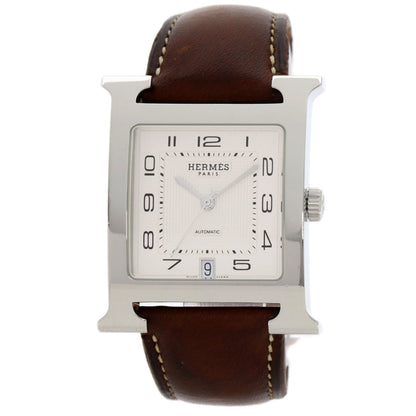 HERMES H watch Watches HH2.810 Stainless Steel/Leather mens
