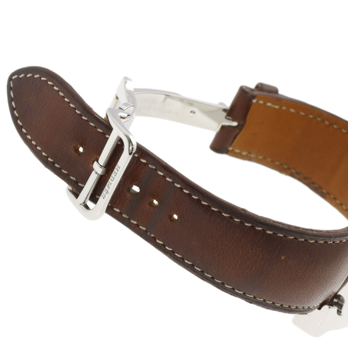 HERMES H watch Watches HH2.810 Stainless Steel/Leather mens