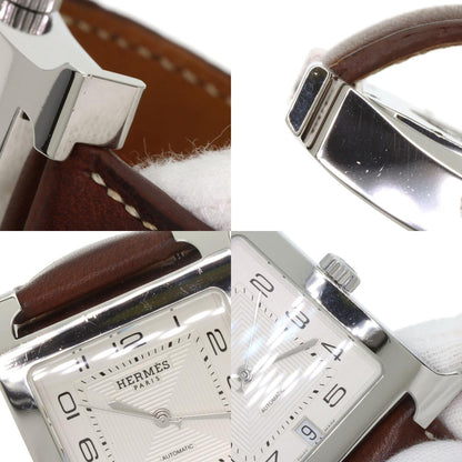 HERMES H watch Watches HH2.810 Stainless Steel/Leather mens