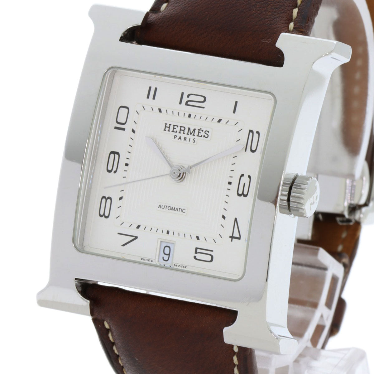 HERMES H watch Watches HH2.810 Stainless Steel/Leather mens