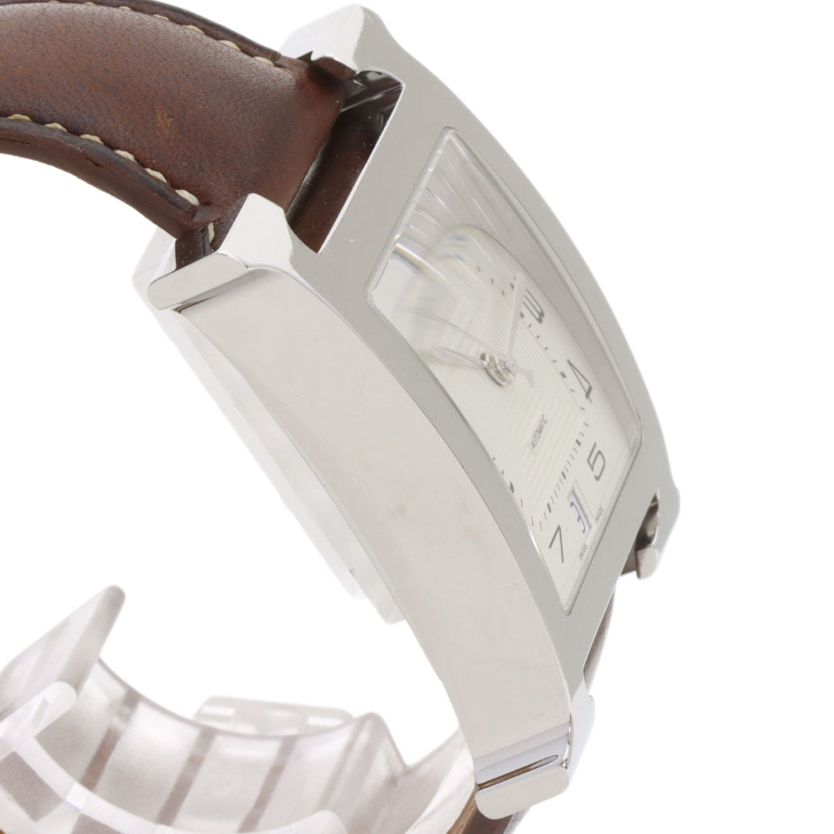 HERMES H watch Watches HH2.810 Stainless Steel/Leather mens