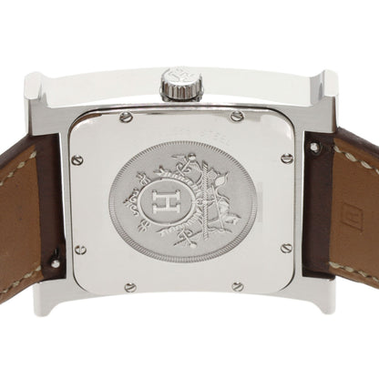 HERMES H watch Watches HH2.810 Stainless Steel/Leather mens