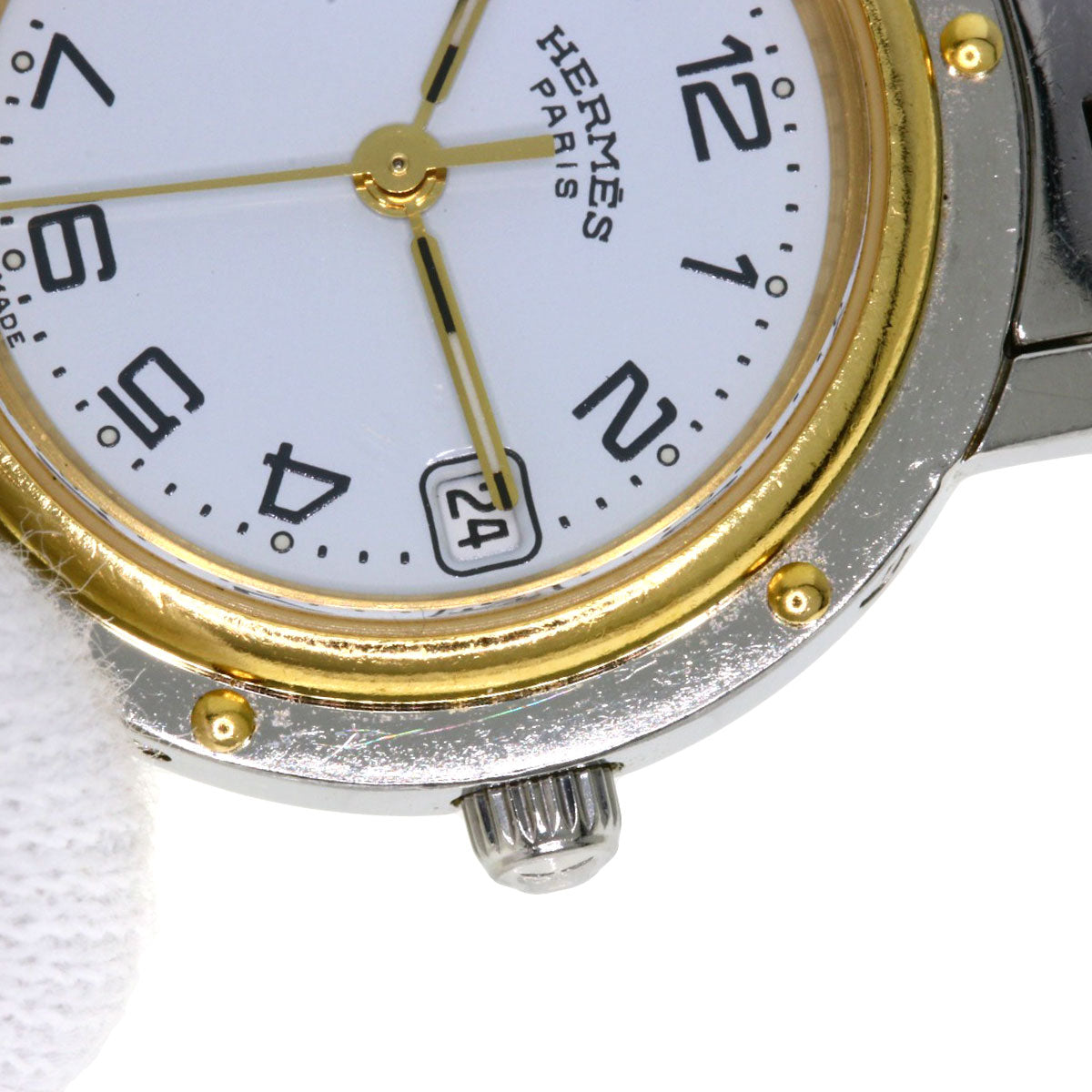 HERMES Clipper Watches CL4.220 Stainless Steel/SSxGP Ladies