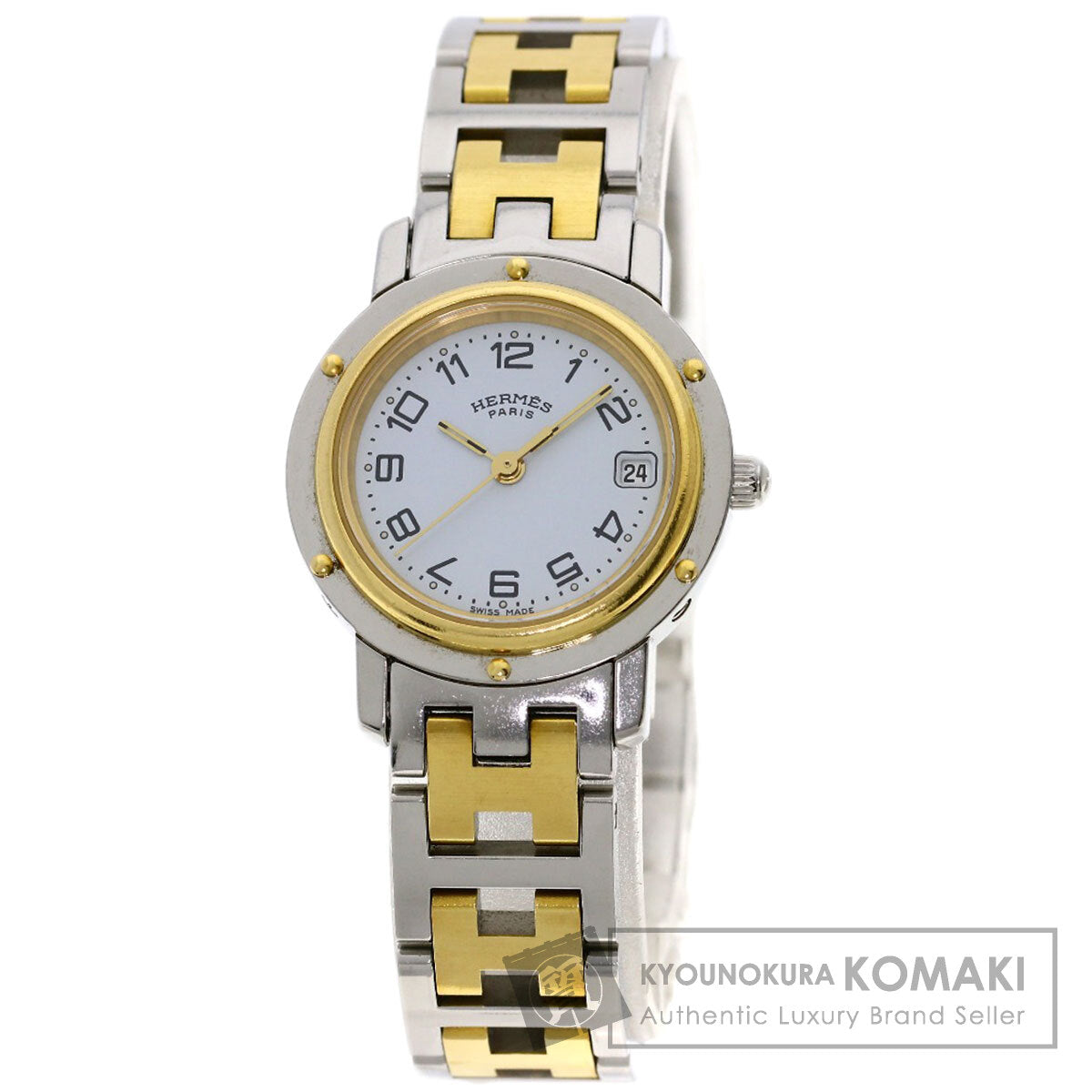 HERMES Clipper Watches CL4.220 Stainless Steel/SSxGP Ladies