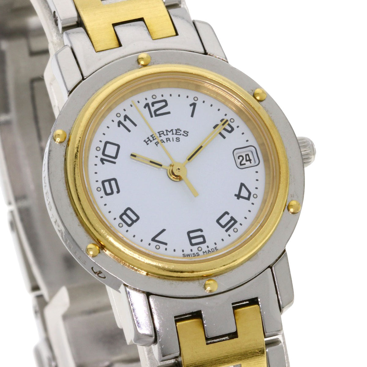 HERMES Clipper Watches CL4.220 Stainless Steel/SSxGP Ladies