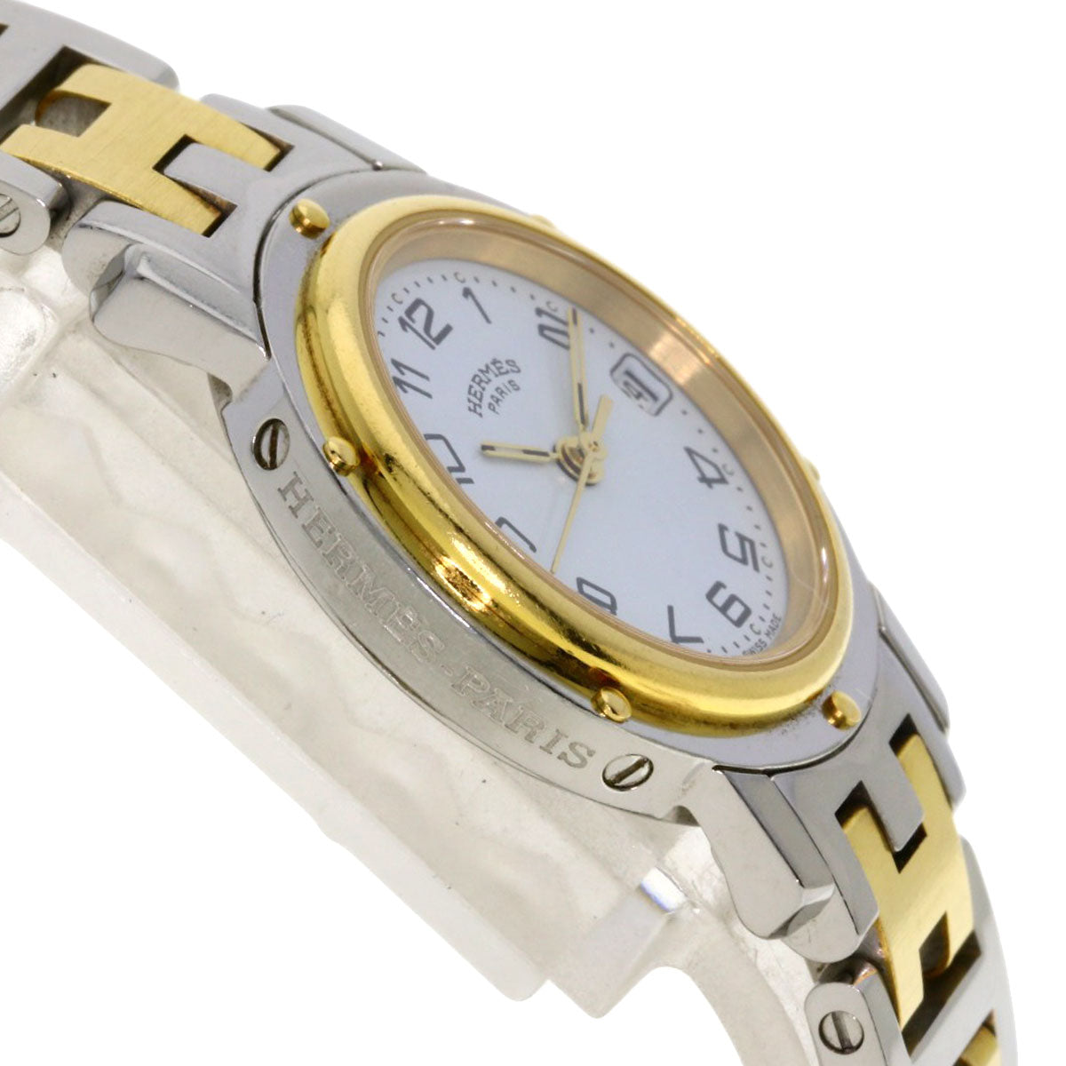 HERMES Clipper Watches CL4.220 Stainless Steel/SSxGP Ladies