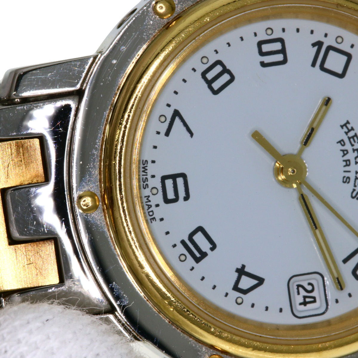 HERMES Clipper Watches CL4.220 Stainless Steel/SSxGP Ladies