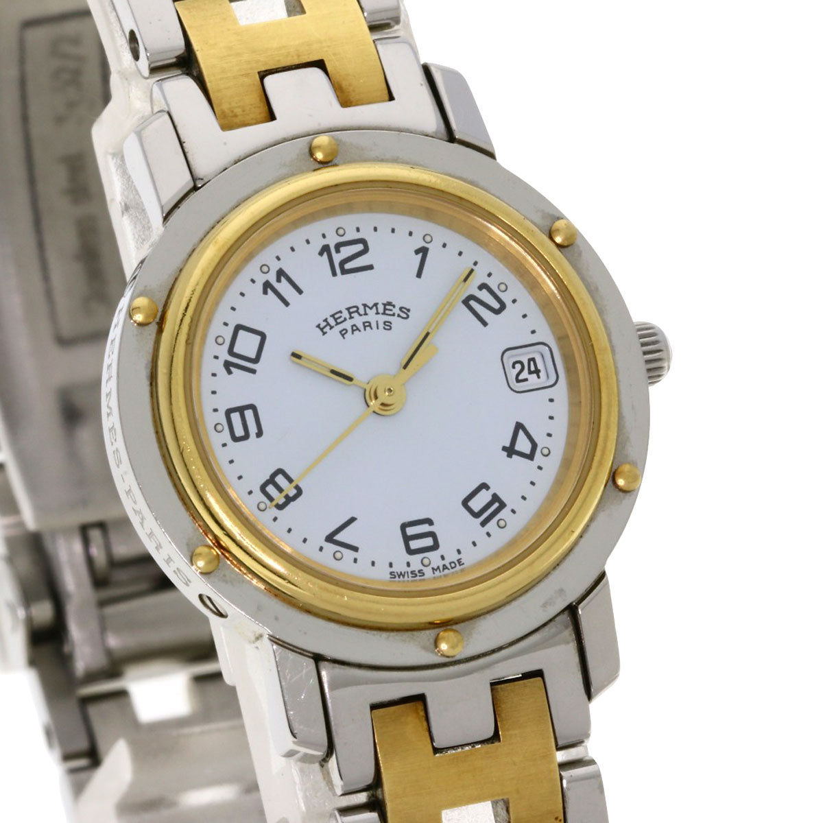 HERMES Clipper Watches CL4.220 Stainless Steel/SSxGP Ladies