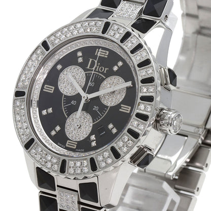 CHRISTIAN DIOR Crystal Chronograph Diamond Watches CD11431D Stainless Steel/Stainless Steel mens