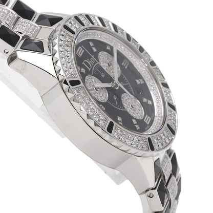 CHRISTIAN DIOR Crystal Chronograph Diamond Watches CD11431D Stainless Steel/Stainless Steel mens