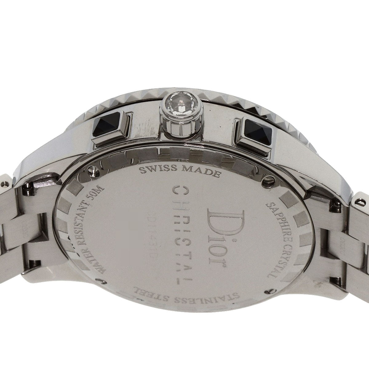 CHRISTIAN DIOR Crystal Chronograph Diamond Watches CD11431D Stainless Steel/Stainless Steel mens