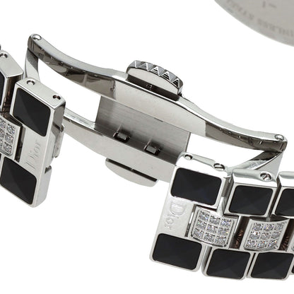 CHRISTIAN DIOR Crystal Chronograph Diamond Watches CD11431D Stainless Steel/Stainless Steel mens