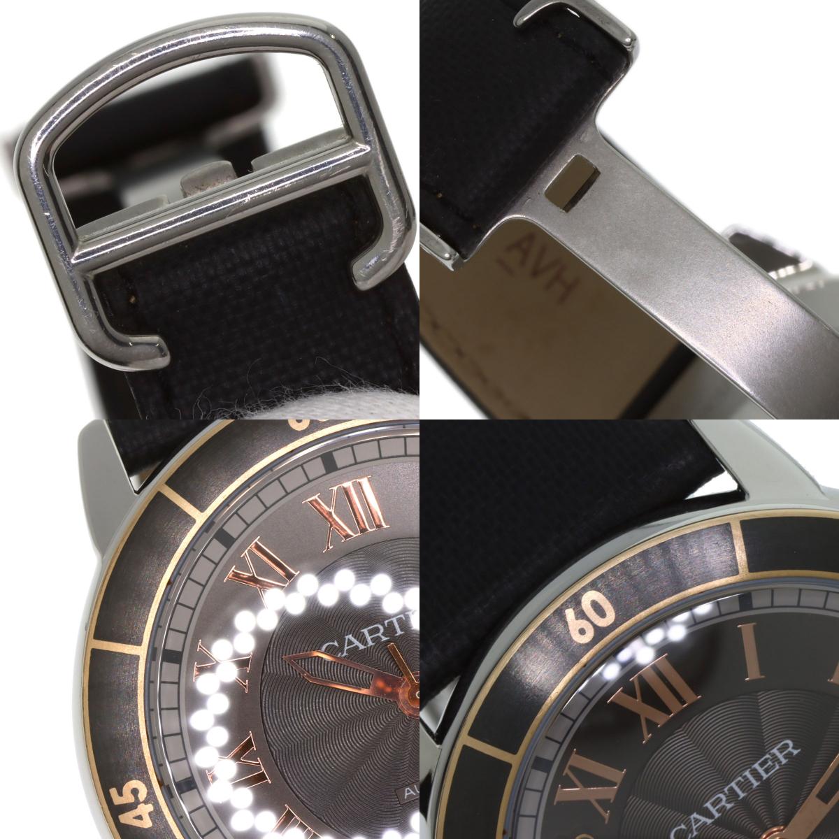 CARTIER Ronde Croisier de Cartier Watches W2RN0005 Stainless Steel/Leather mens