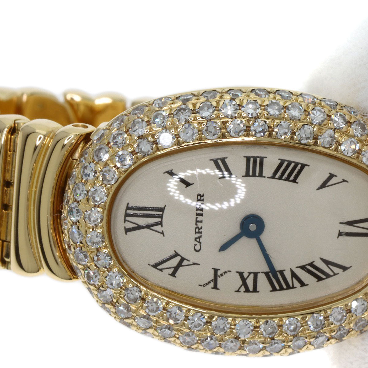 CARTIER Mini Baignoire After Diamond Watches W1510956 K18 Yellow Gold/K18YGxDiamond Ladies