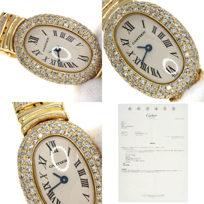 CARTIER Mini Baignoire After Diamond Watches W1510956 K18 Yellow Gold/K18YGxDiamond Ladies
