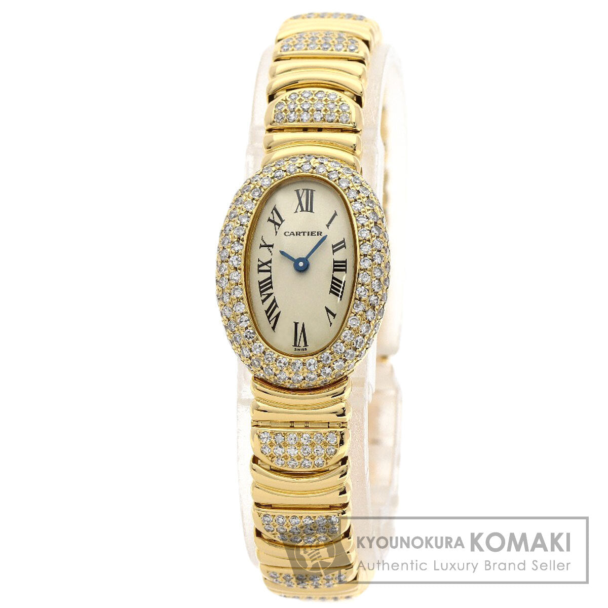 CARTIER Mini Baignoire After Diamond Watches W1510956 K18 Yellow Gold/K18YGxDiamond Ladies