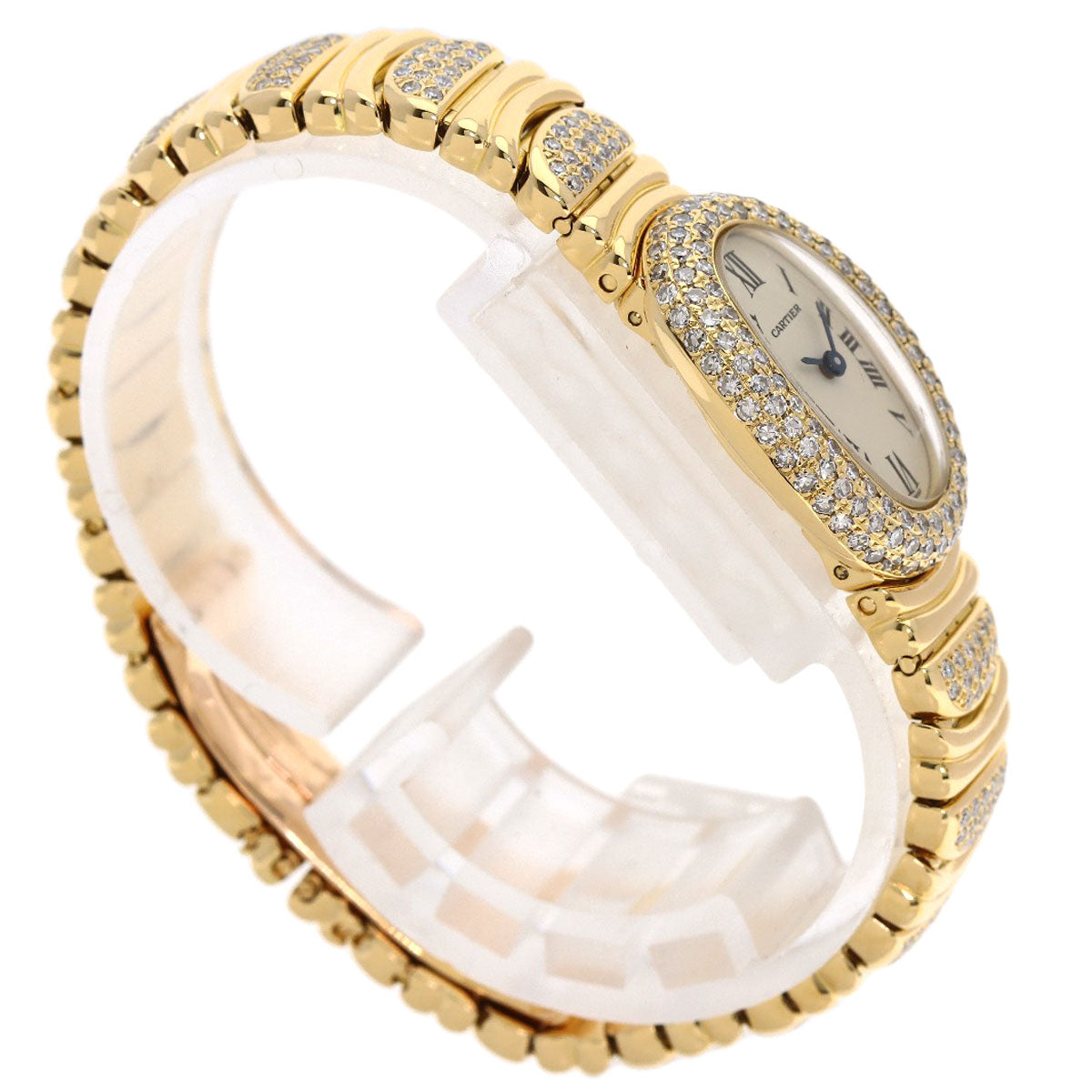 CARTIER Mini Baignoire After Diamond Watches W1510956 K18 Yellow Gold/K18YGxDiamond Ladies