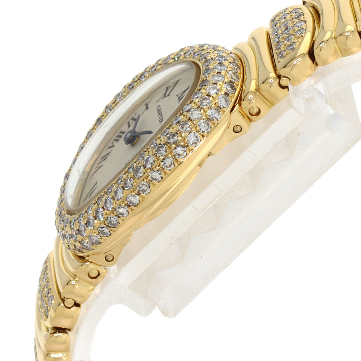 CARTIER Mini Baignoire After Diamond Watches W1510956 K18 Yellow Gold/K18YGxDiamond Ladies
