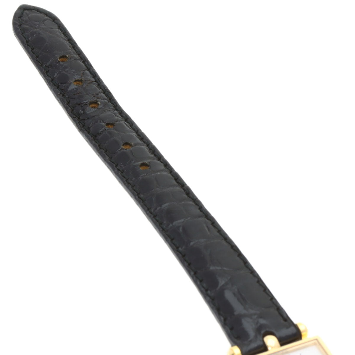 Van Cleef & Arpels Classic Carre Square Watches 122942B1 K18 Yellow Gold/Leather Ladies