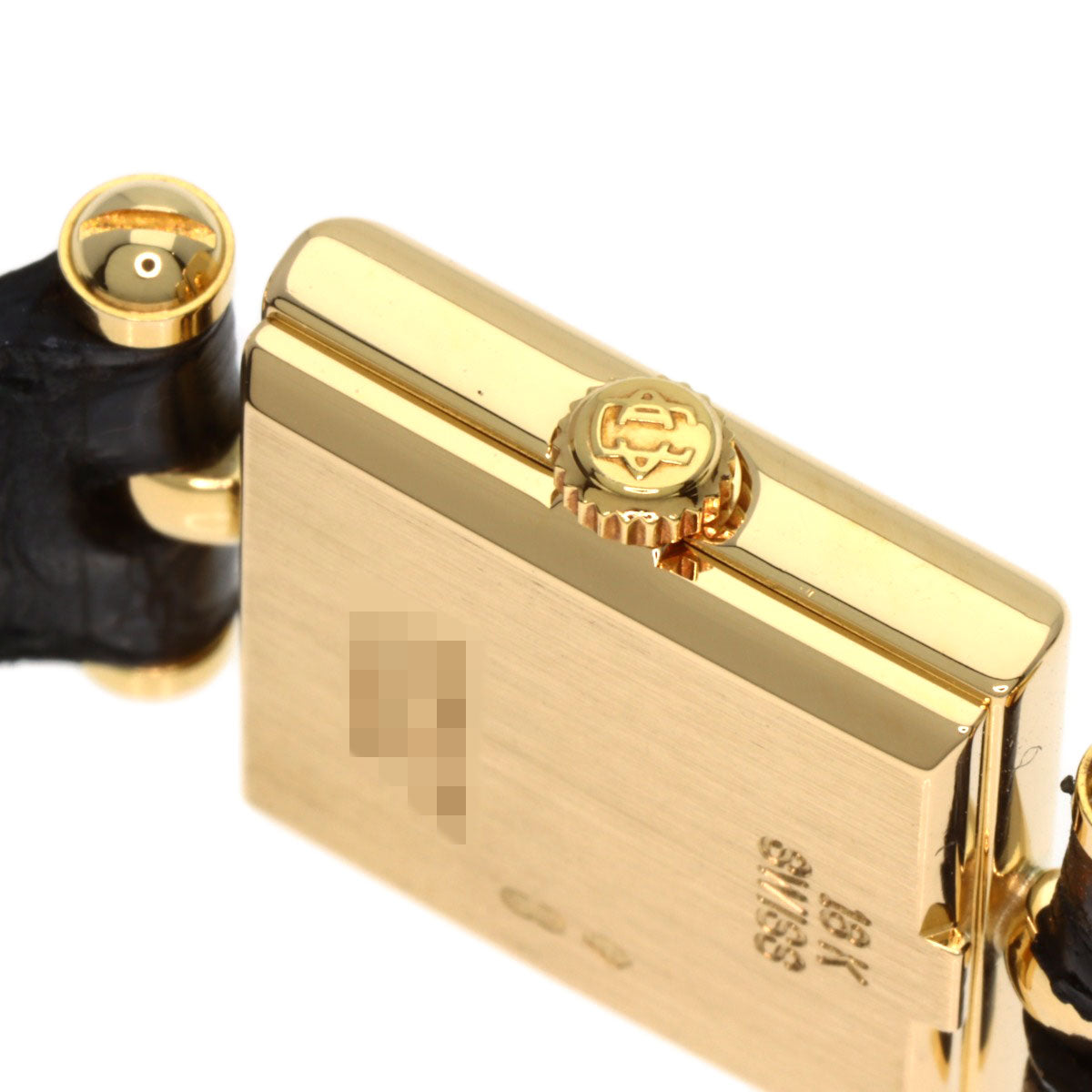 Van Cleef & Arpels Classic Carre Square Watches 122942B1 K18 Yellow Gold/Leather Ladies