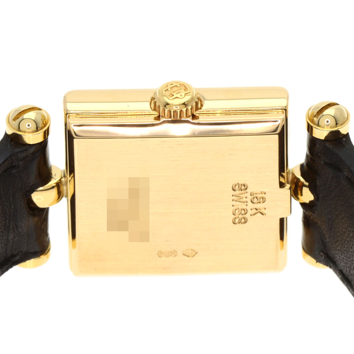 Van Cleef & Arpels Classic Carre Square Watches 122942B1 K18 Yellow Gold/Leather Ladies