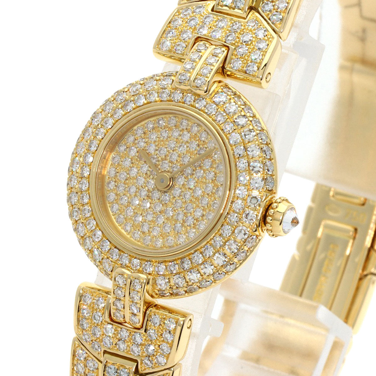 CARTIER Corise SM Maria Dial, Bezel, and Bracelet Diamond Watches WB1027BL K18 Yellow Gold/K18YGxDiamond Ladies