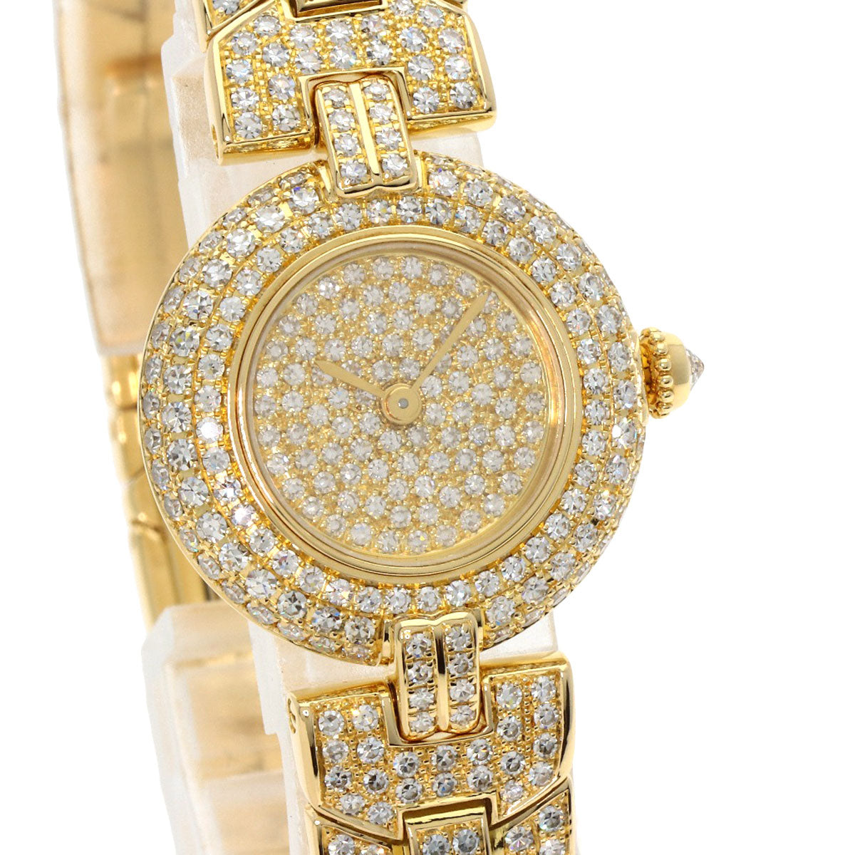 CARTIER Corise SM Maria Dial, Bezel, and Bracelet Diamond Watches WB1027BL K18 Yellow Gold/K18YGxDiamond Ladies