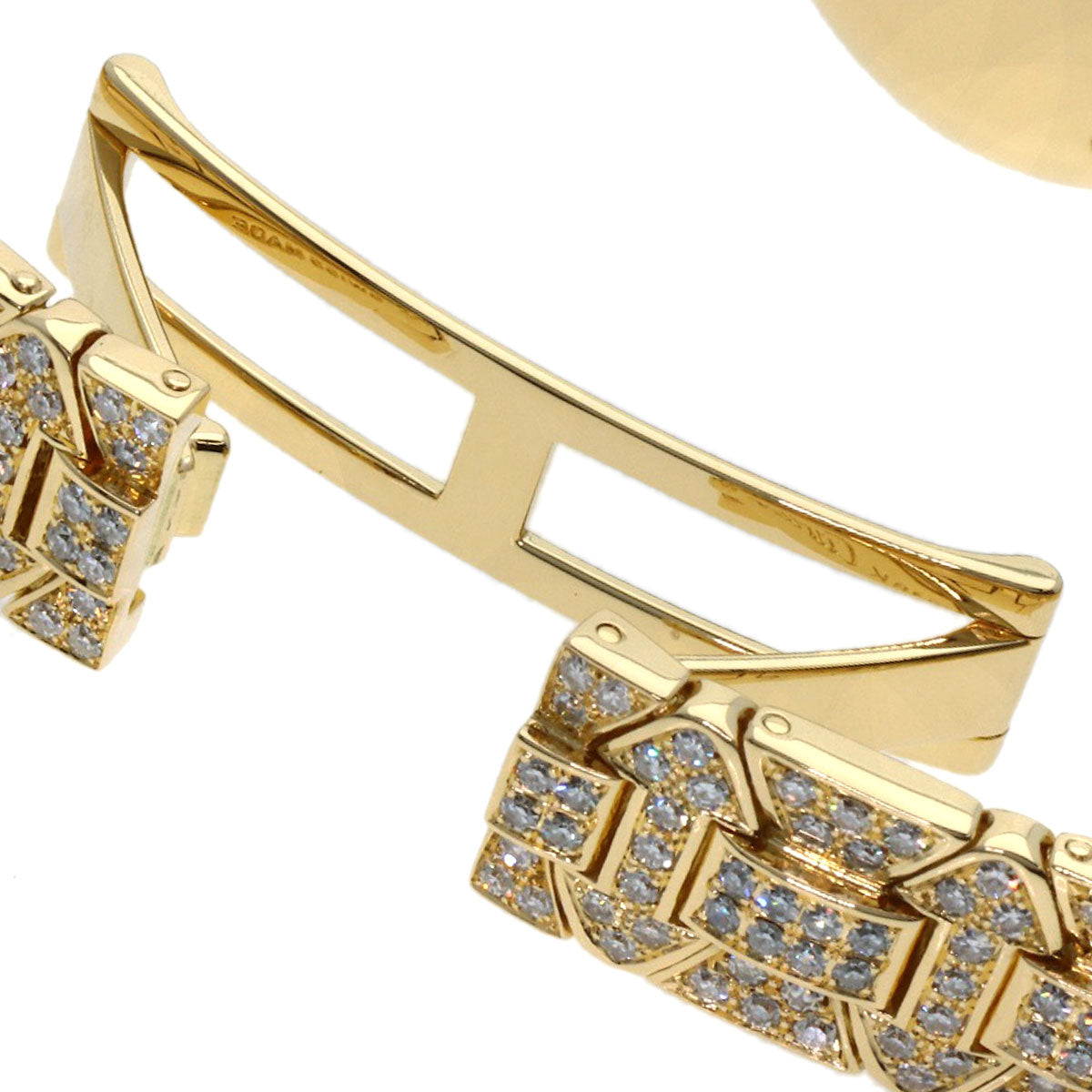 CARTIER Corise SM Maria Dial, Bezel, and Bracelet Diamond Watches WB1027BL K18 Yellow Gold/K18YGxDiamond Ladies
