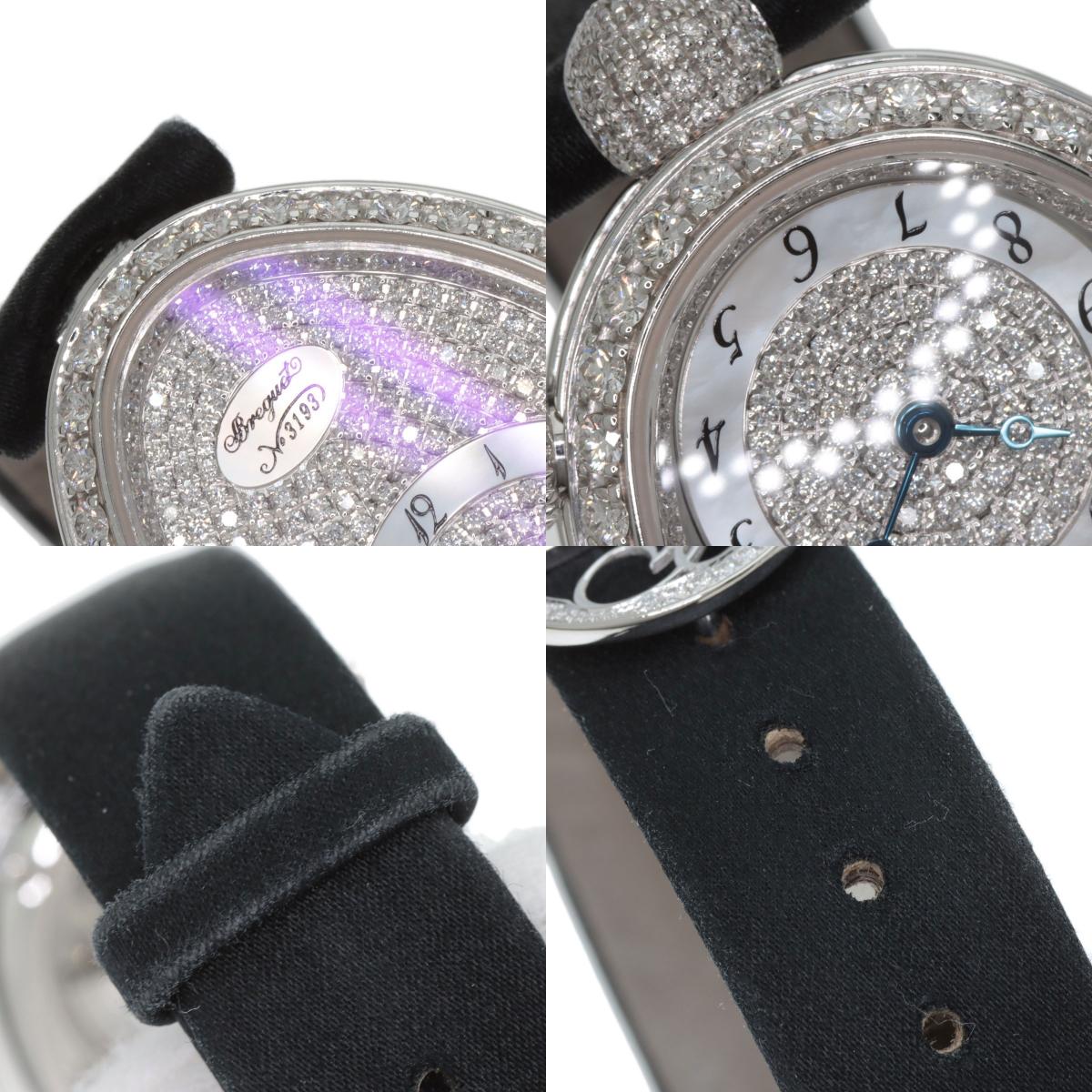 Breguet Queen of Naples Watches 8928BB 8D 844 K18 White Gold/Leather x Satin Ladies