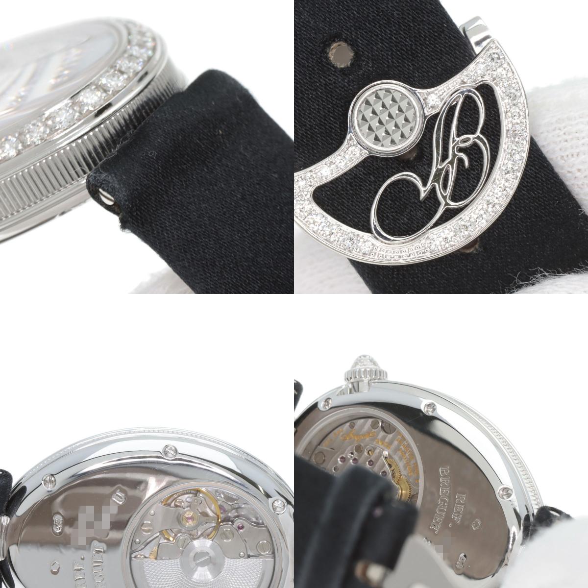 Breguet Queen of Naples Watches 8928BB 8D 844 K18 White Gold/Leather x Satin Ladies