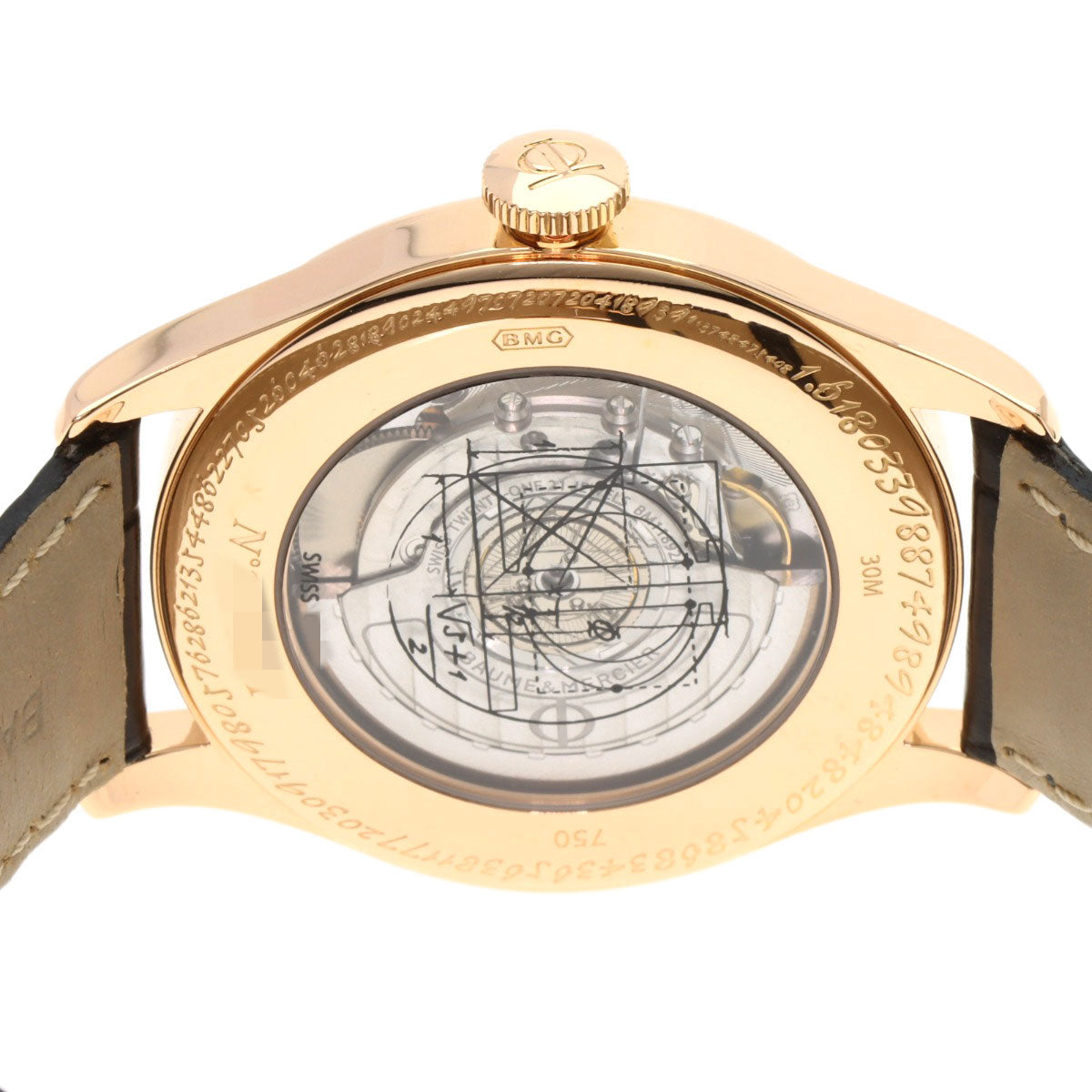 Baume & Mercier Classima Executive Watches M0A08691 K18 Pink Gold/Leather mens