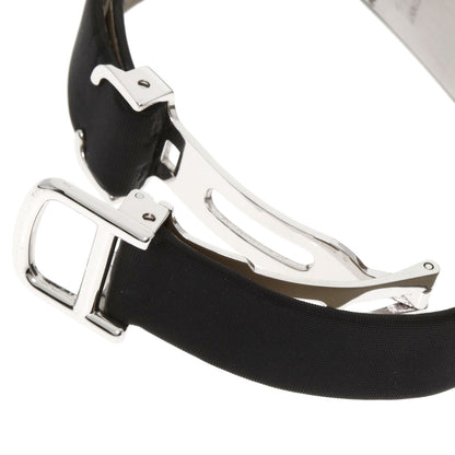 CARTIER Tank American SM BezelDiamond Watches WB706631 K18 White Gold/Satin x Leather Ladies